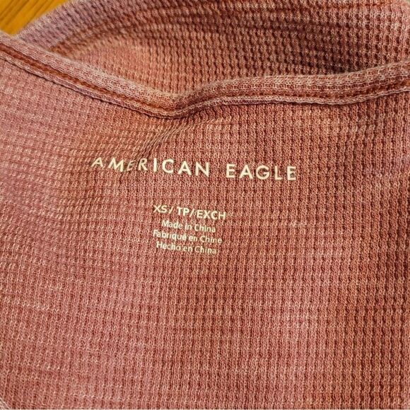 American Eagle Waffle Knit Cropped Tee Size XS - Picture 5 of 10